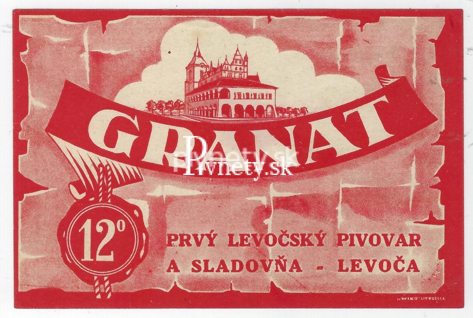 Prvý levočský pivovar Granat 12°