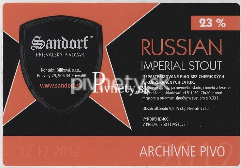 Sandorf - Russian Imperial Stout 23°