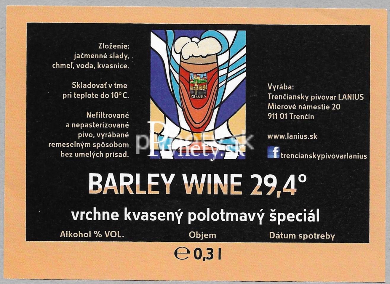 Lanius - Barley Wine 29,4°