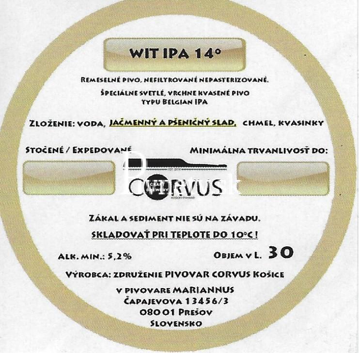 Corvus - Wit IPA 14°