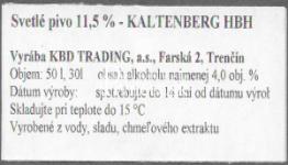 Kaltenberg- Svetlé pivo 11,5°