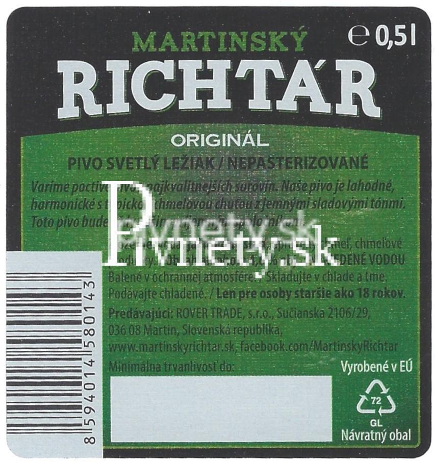 Martinský Richtár 12° (zadovka)