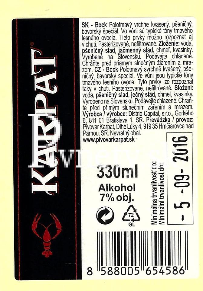 Karpat - Bock 17° (zadovka)