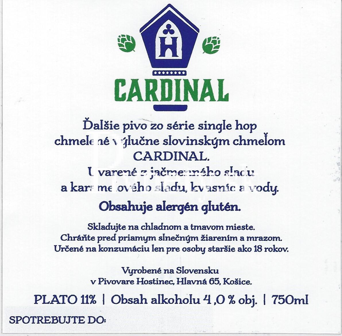 Hostinec - Cardinal 11° (zadovka)