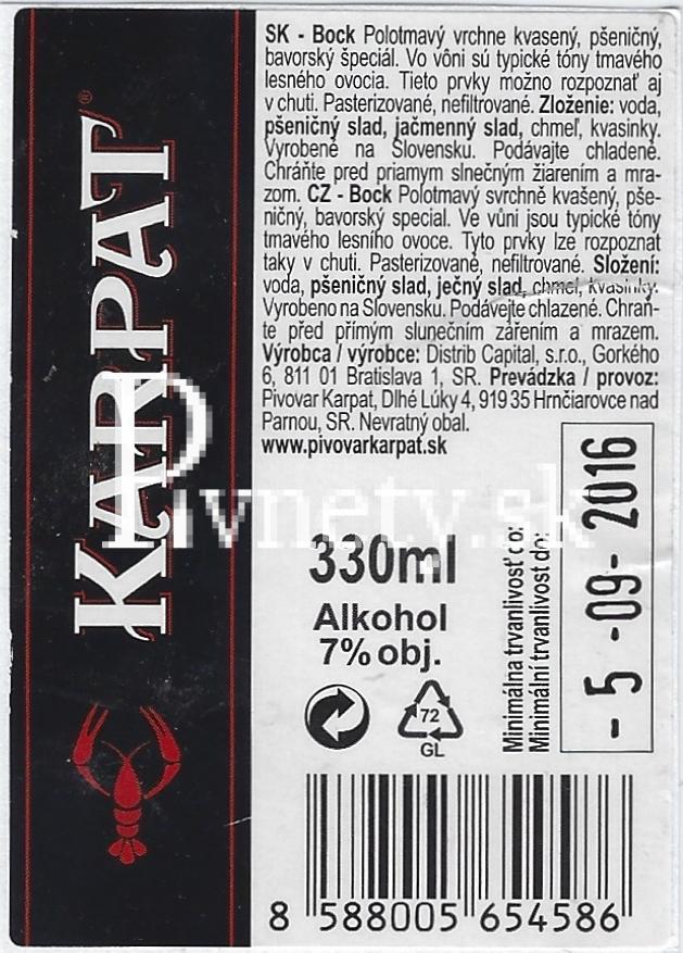 Karpat - Bock 17° (zadovka)