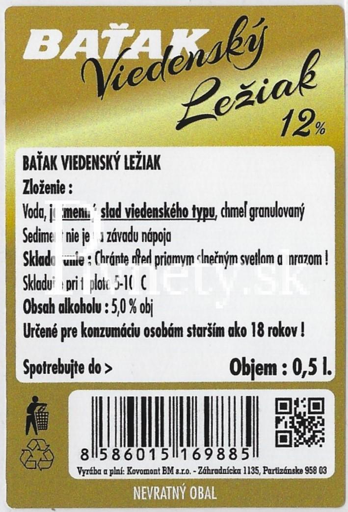 Baťak - Viedenský ležiak 12° (zadovka 1)