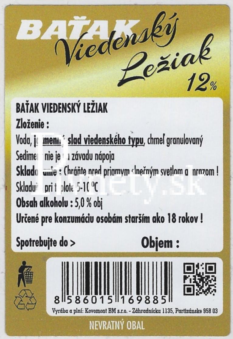 Baťak - Viedenský ležiak 12° (zadovka 2)