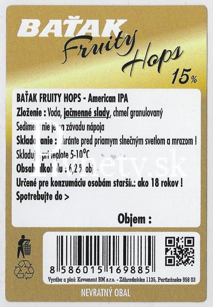 Baťak - Fruity Hops 15° (zadovka)