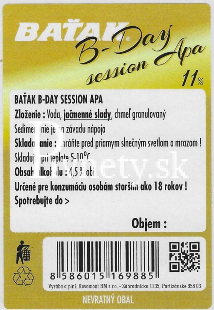 Baťak - B-Day session APA 11° (zadovka)