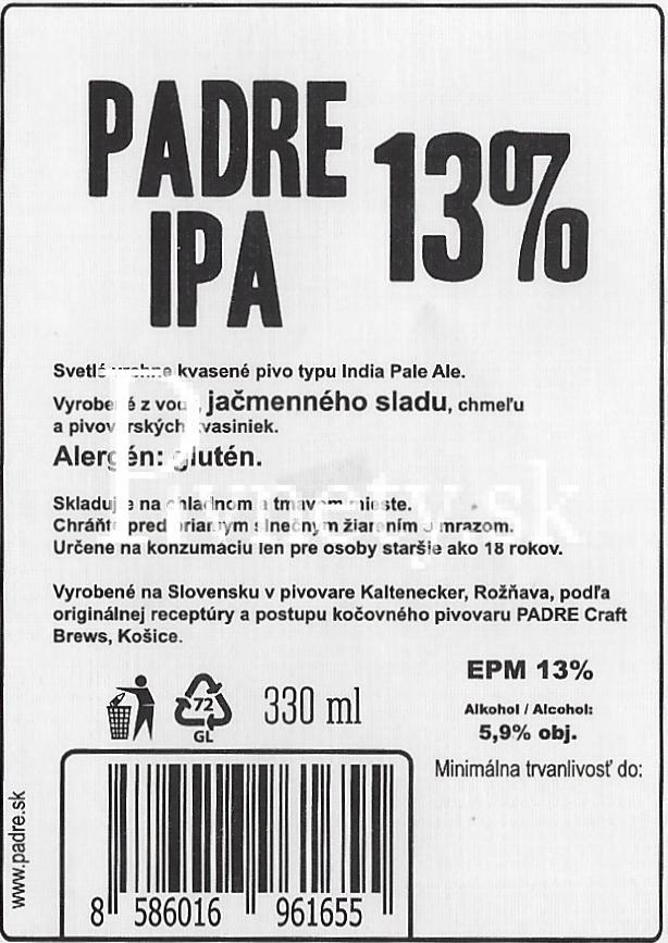 Padre - Padre IPA 13° (zadovka)