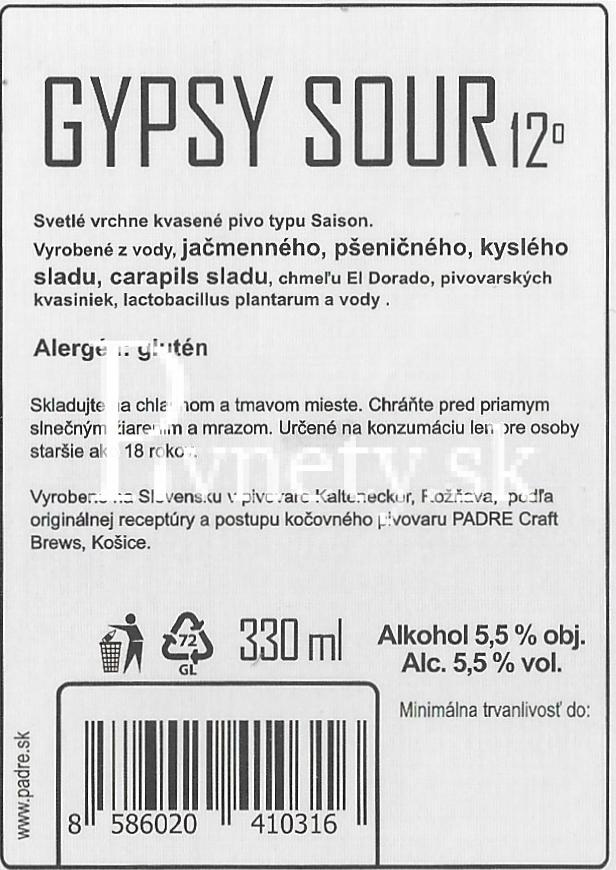 Padre - Gypsy Sour 12° (zadovka)