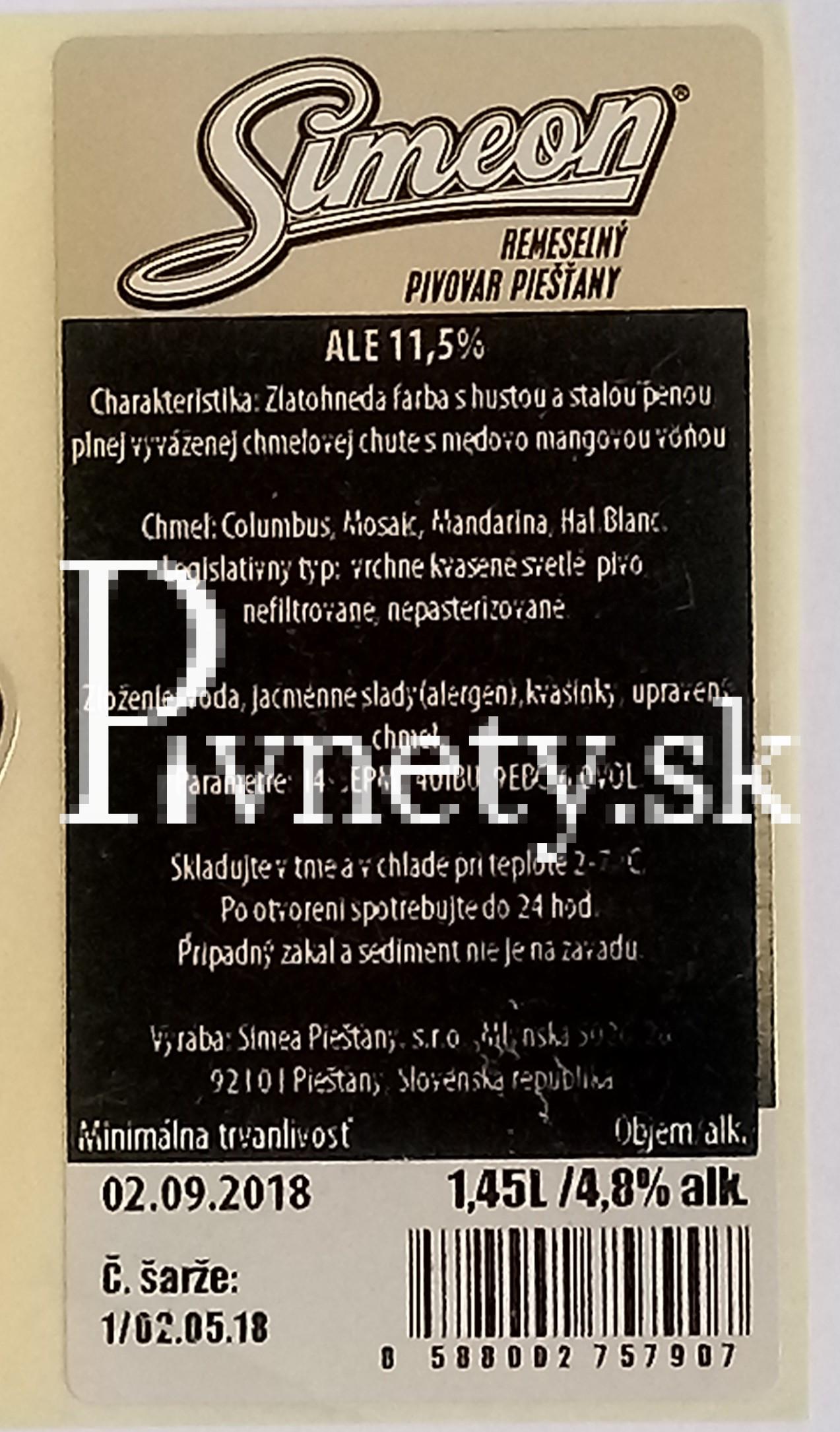 Simeon - Ale 11,5° (zadovka)