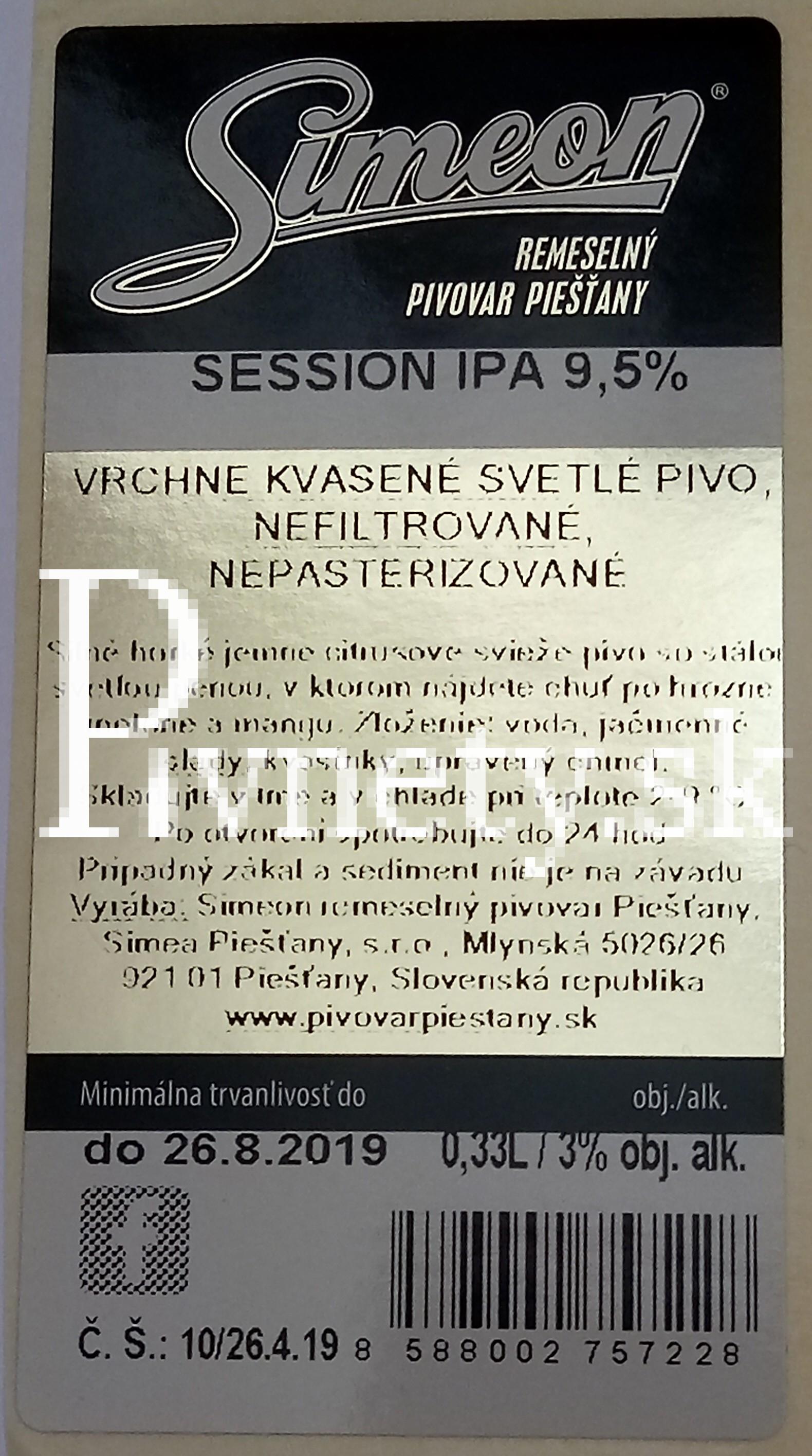 Simeon - IPA 9,5° (zadovka)