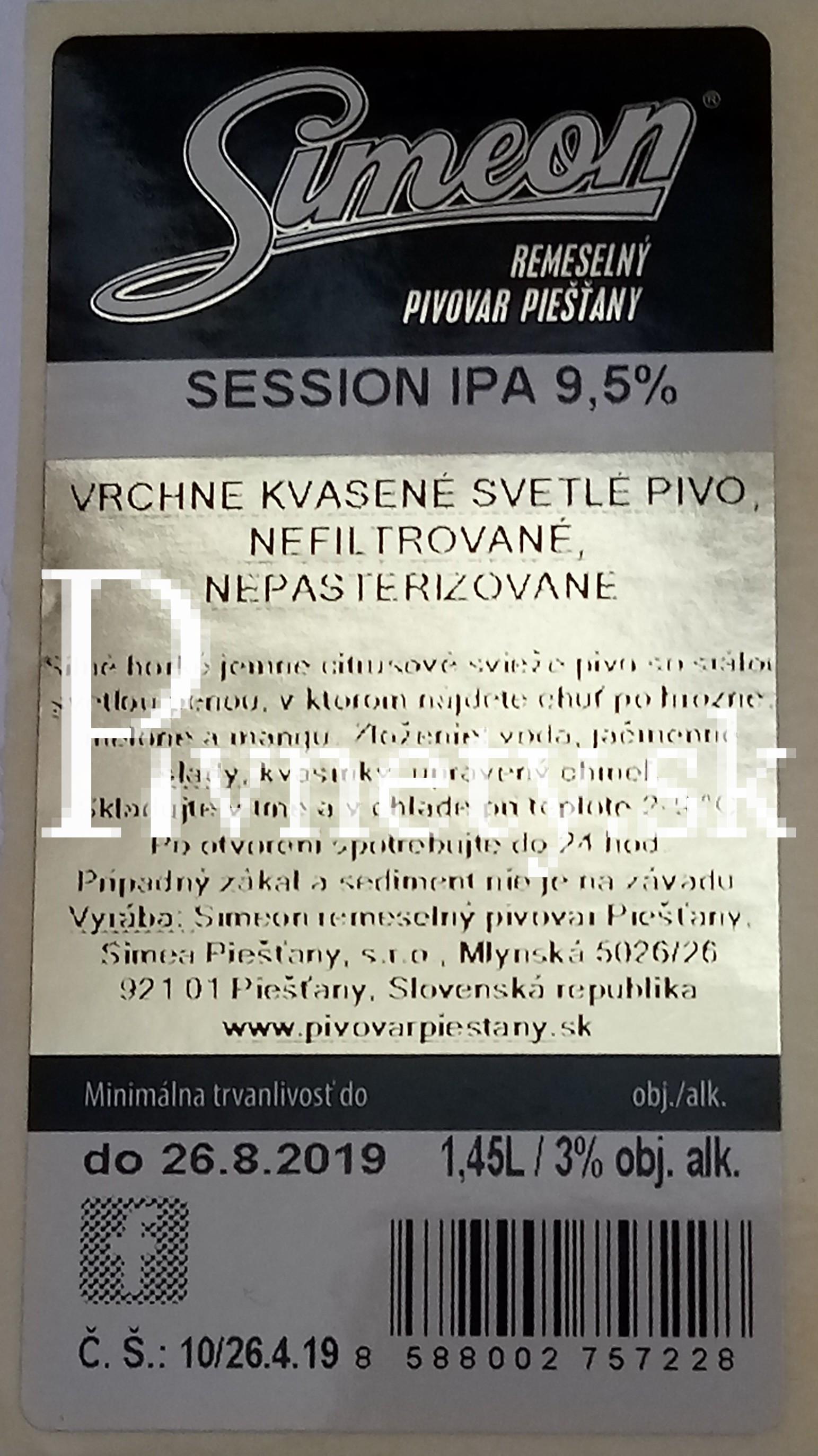 Simeon - IPA 9,5° (zadovka)