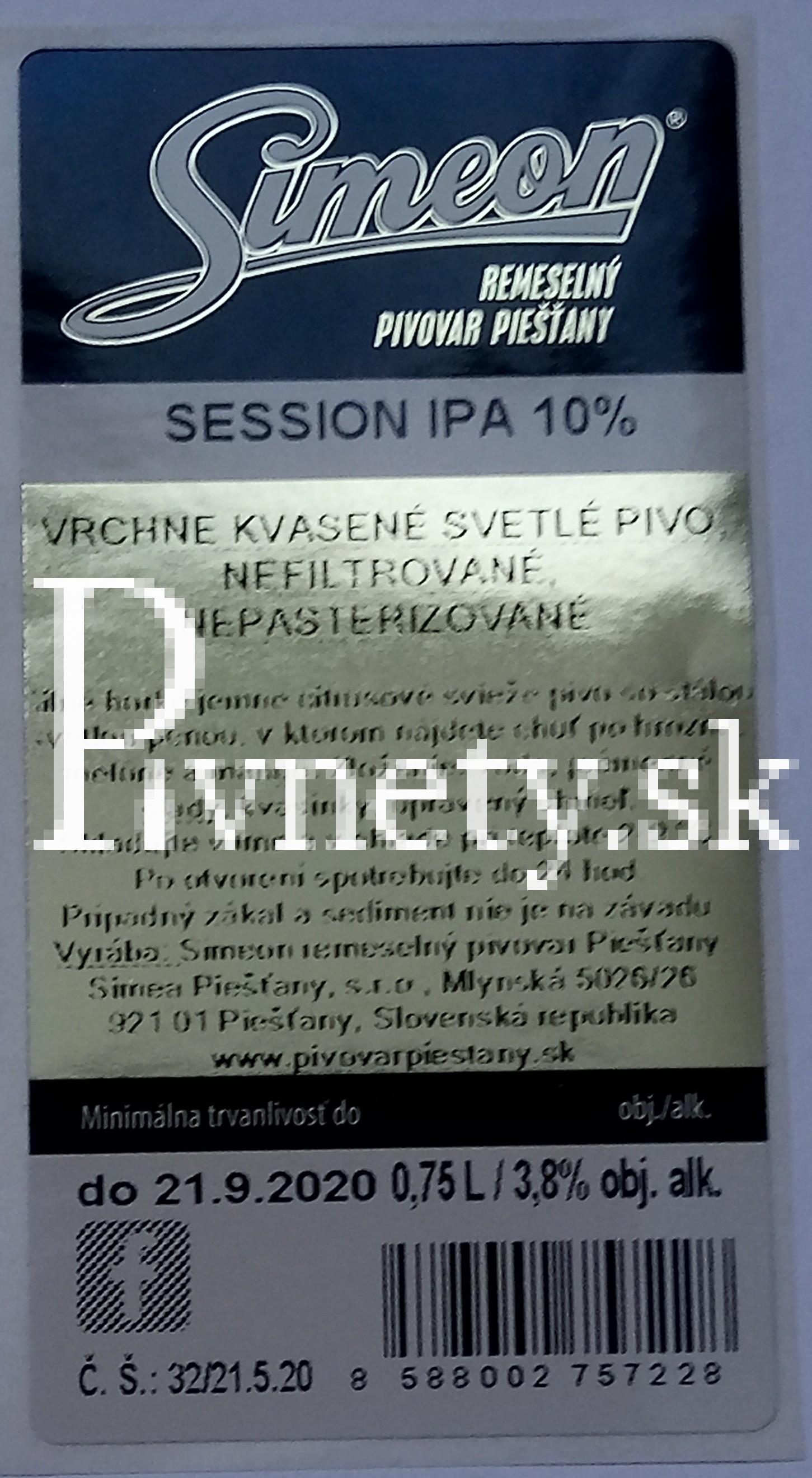 Simeon - IPA 10° (zadovka)