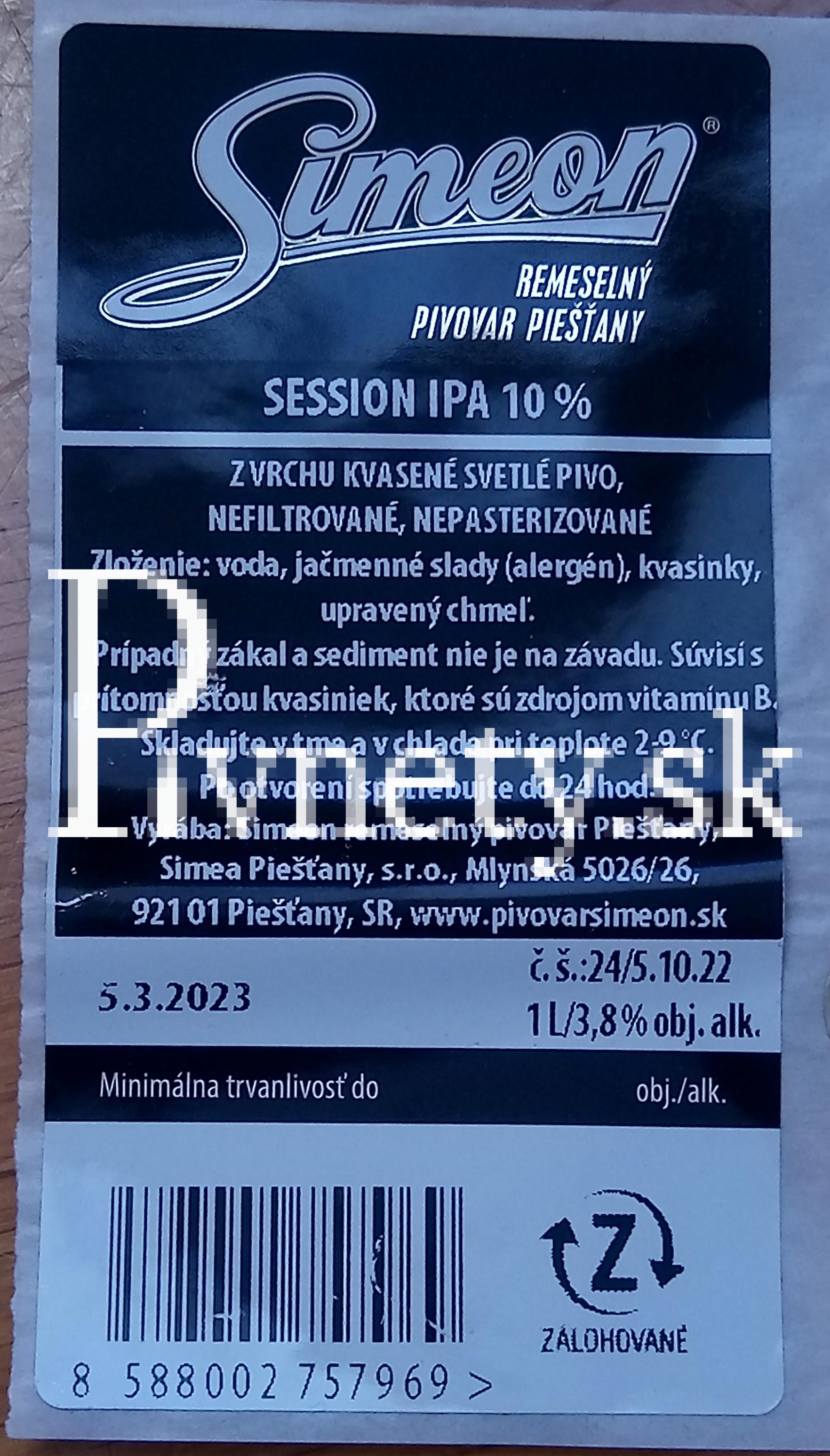 Simeon - IPA 10° (zadovka)