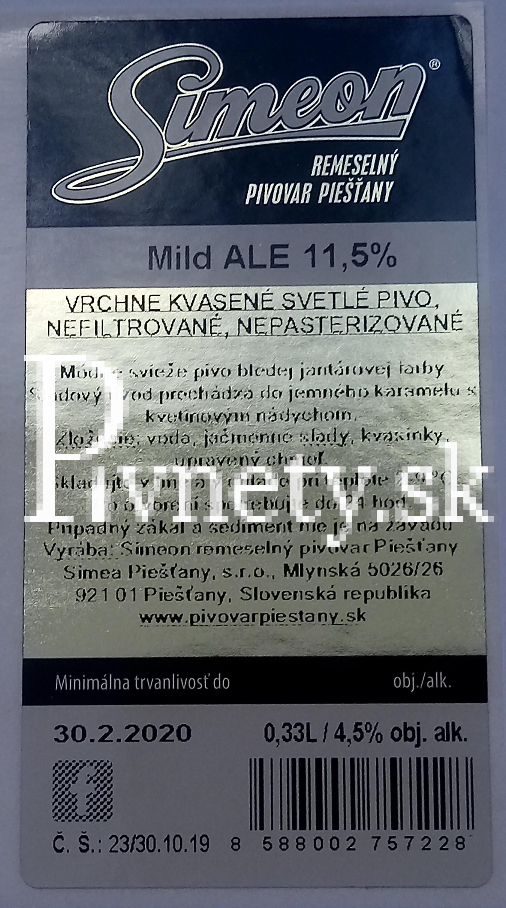 Simeon - Mild Ale 11,5° (zadovka)