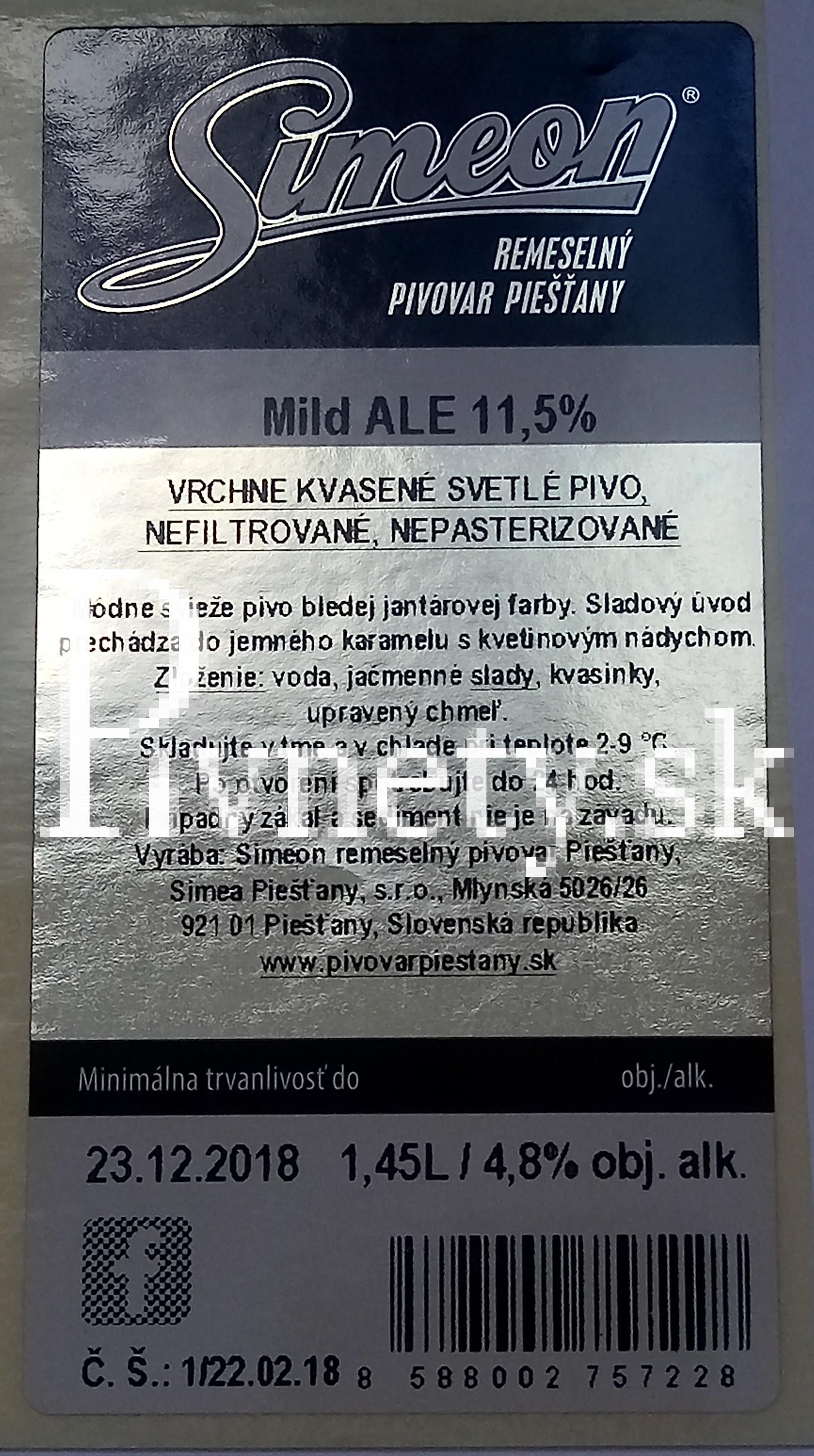 Simeon - Mild Ale 11,5° (zadovka)