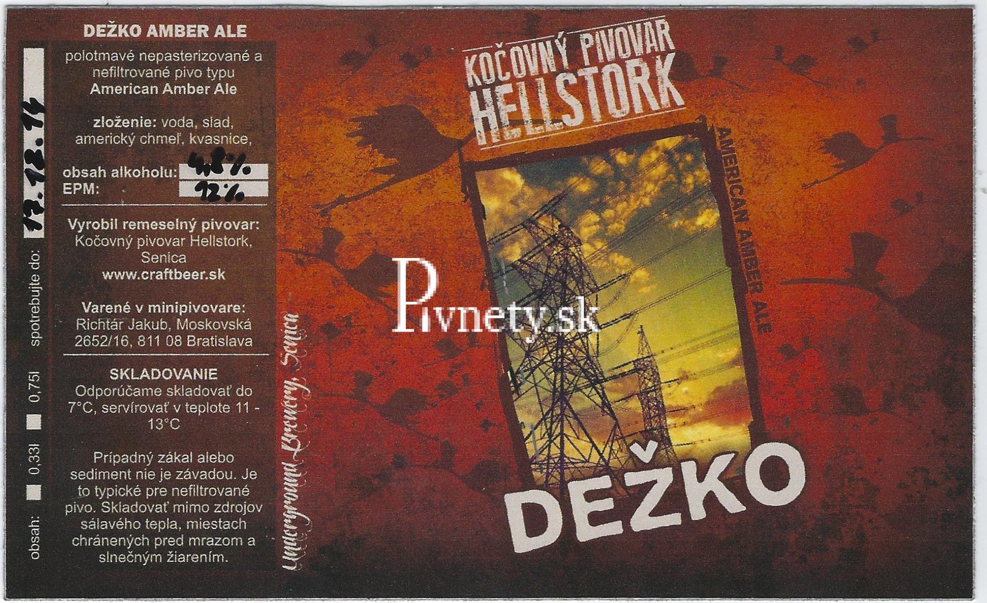 Kočovný pivovar Hellstork - Dežko 12°