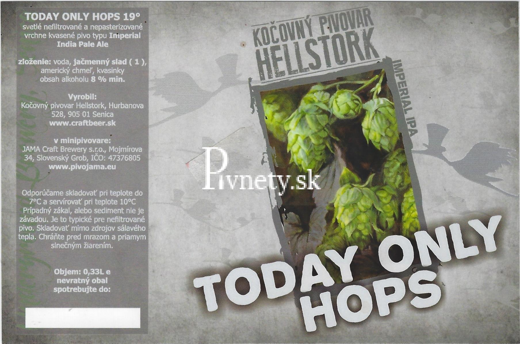 Kočovný pivovar Hellstork - Today Only Hops 19°