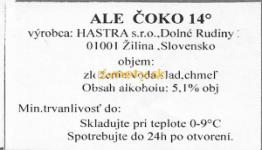 Belá Beer Company - ALE Čoko 14°